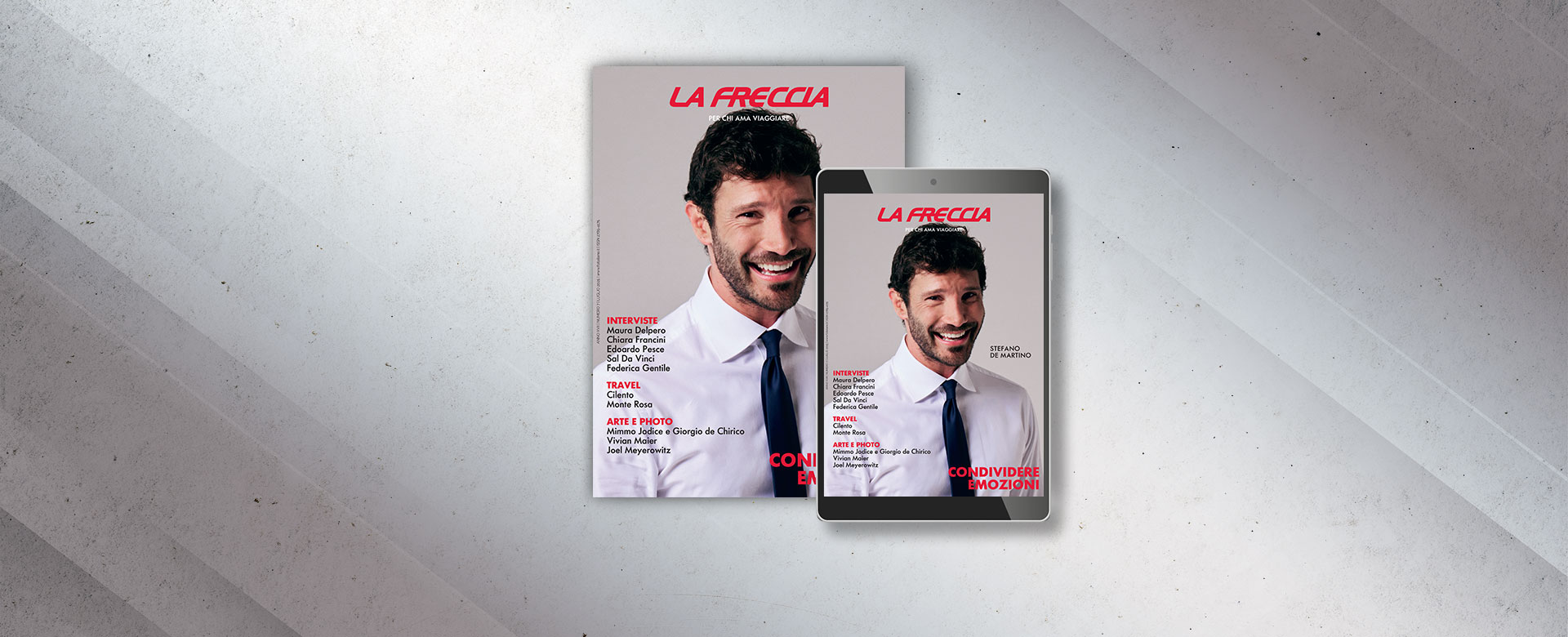 la cover de La Freccia di luglio con Stefano De Martino